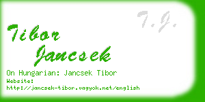 tibor jancsek business card